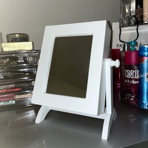 Brand new makeup/vanity mirror with jewelry box.